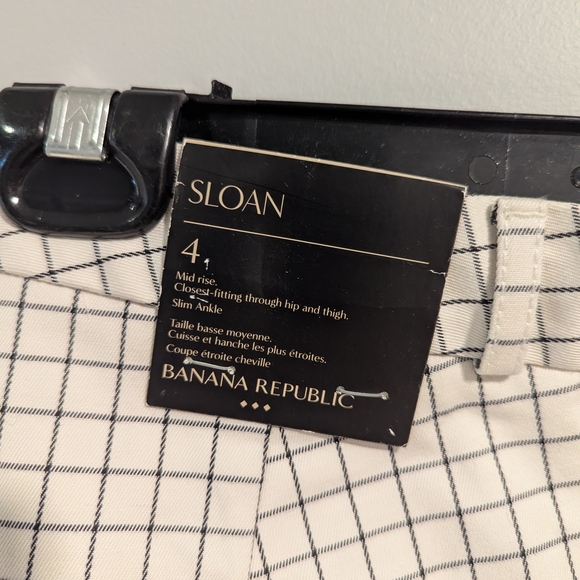 Banana Republic Women's Checkered Pants - Black and White - Picture 5 of 7